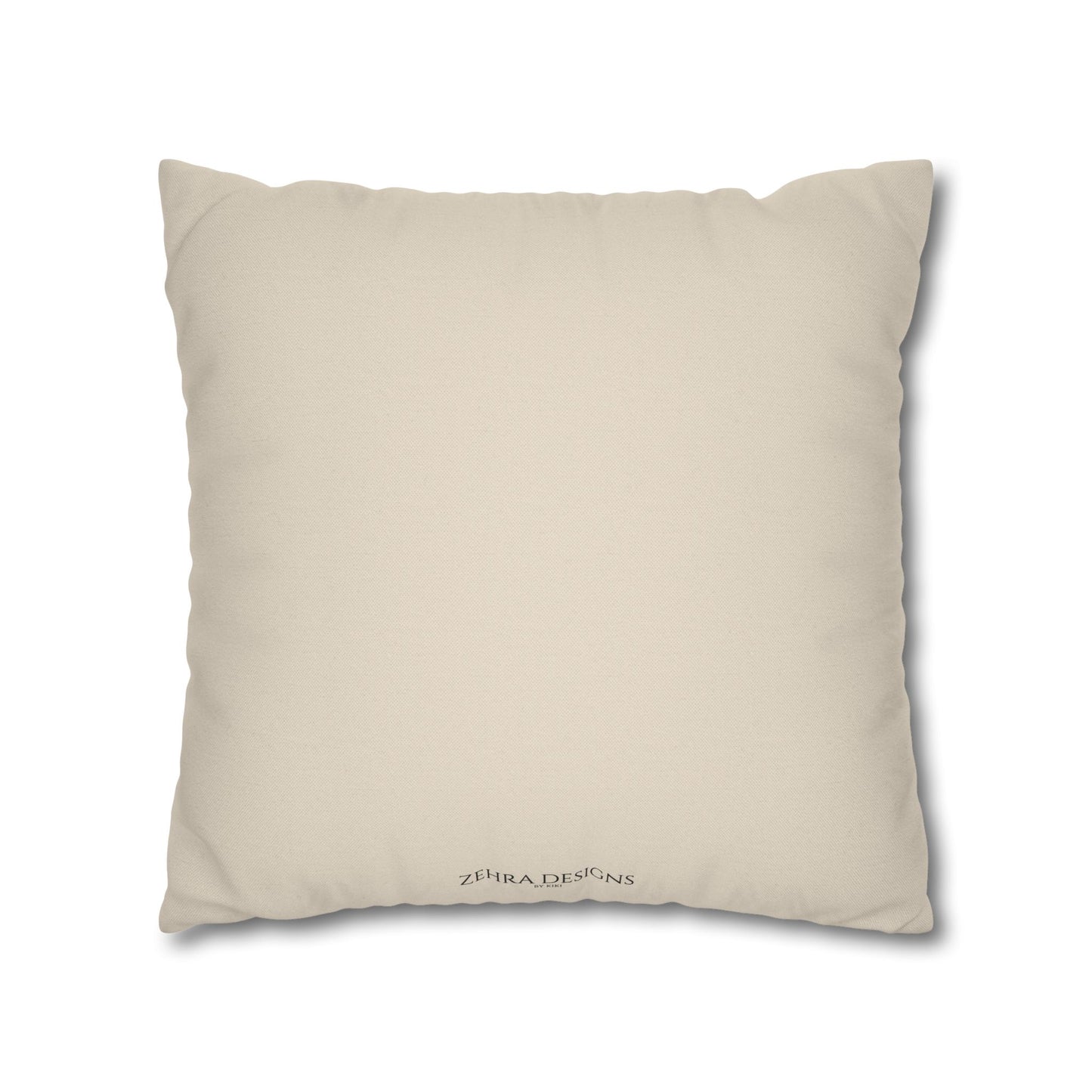 Blue Pomegranate Pillow Cover - Cream, Burgundy & Olive Green
