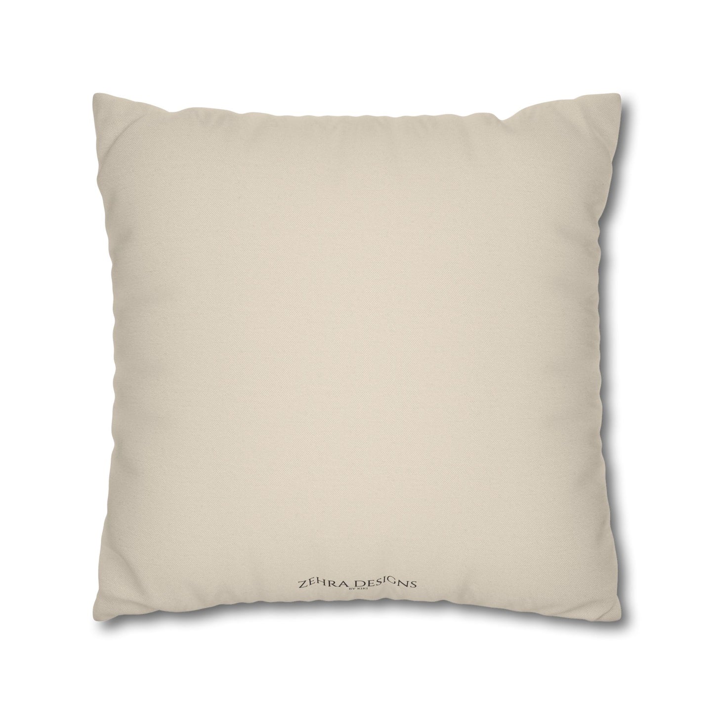Blue Pomegranate Pillow Cover - Cream, Burgundy & Olive Green
