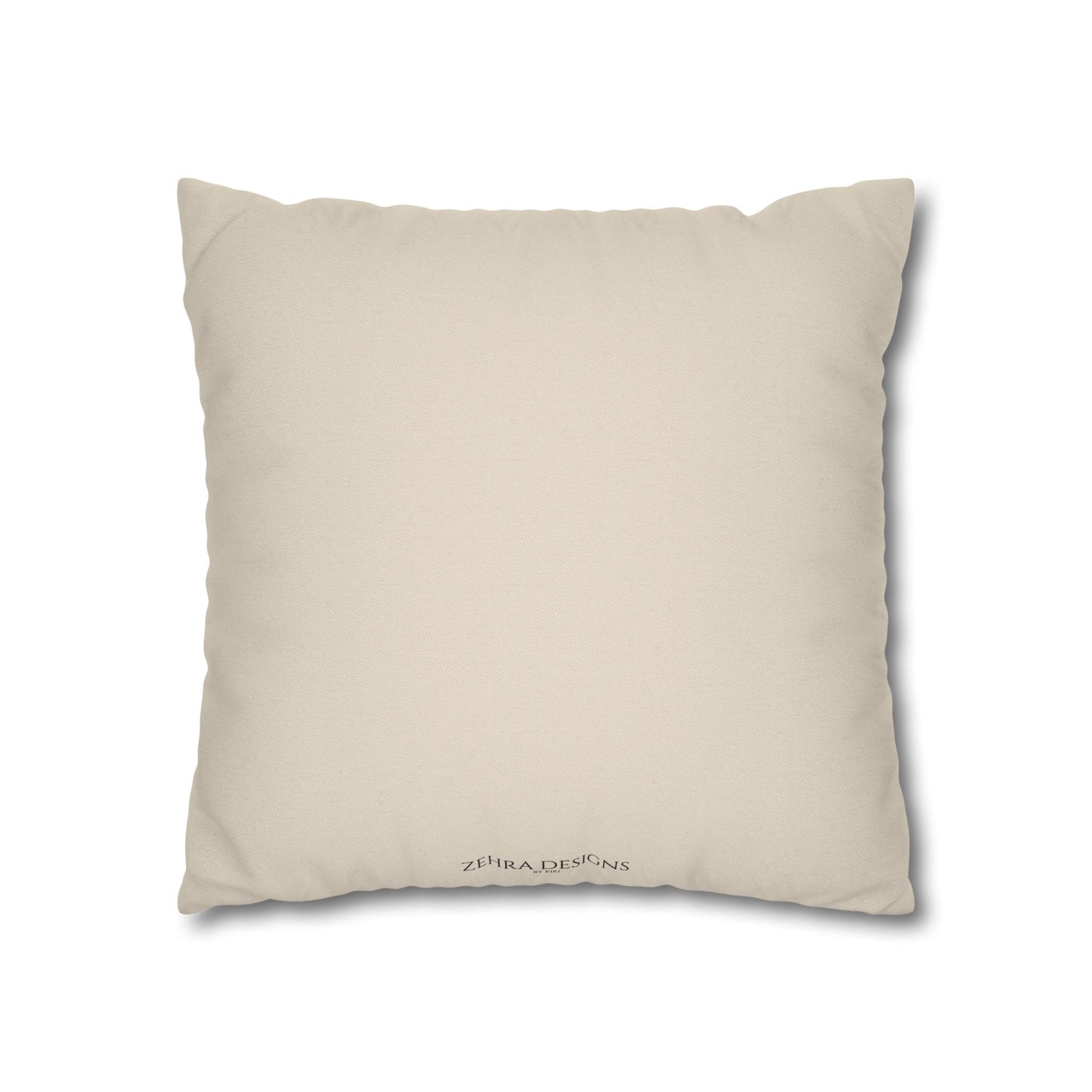 Blue Pomegranate Pillow Cover - Cream, Burgundy & Olive Green