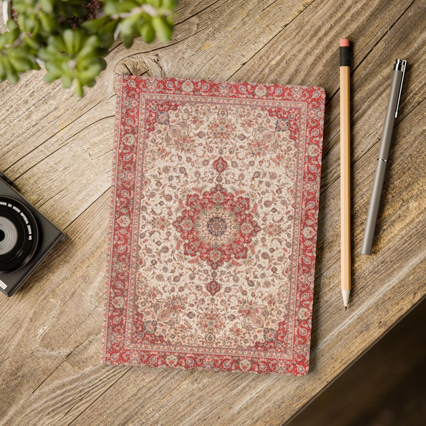 Self-Reflection Softcover Journal (Beige/Red)