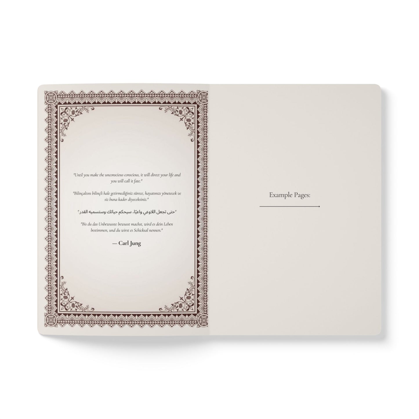 Self-Reflection Softcover Journal (Red/Beige)