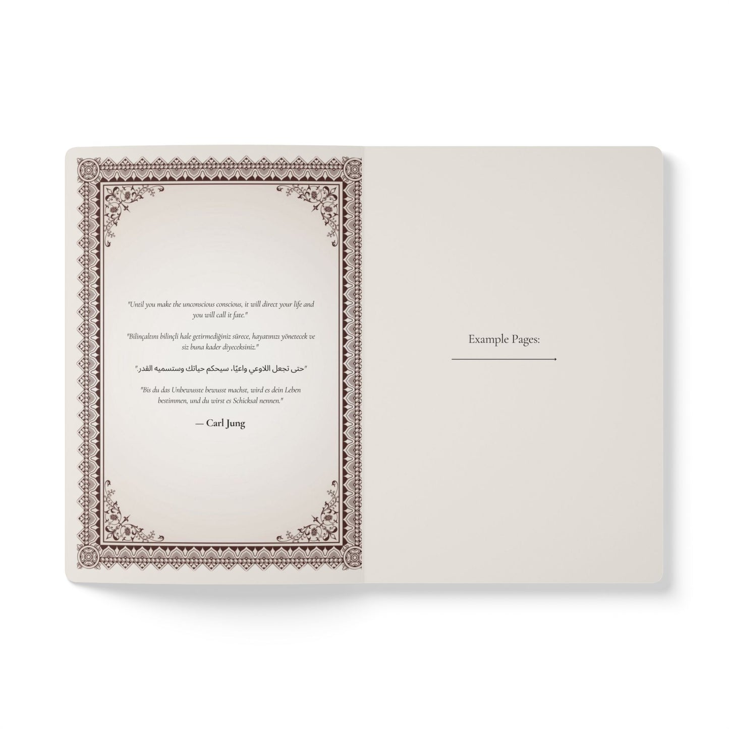 Self-Reflection Softcover Journal (Beige/Red)