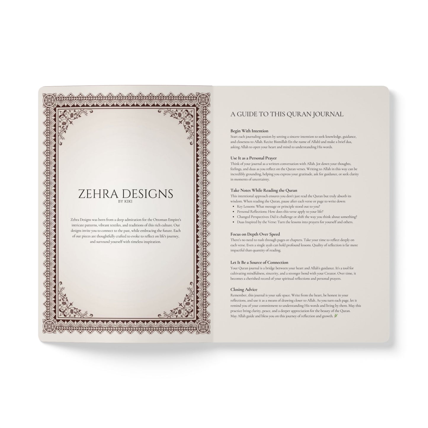 Quran Reflection Softcover Journal (Carpet)