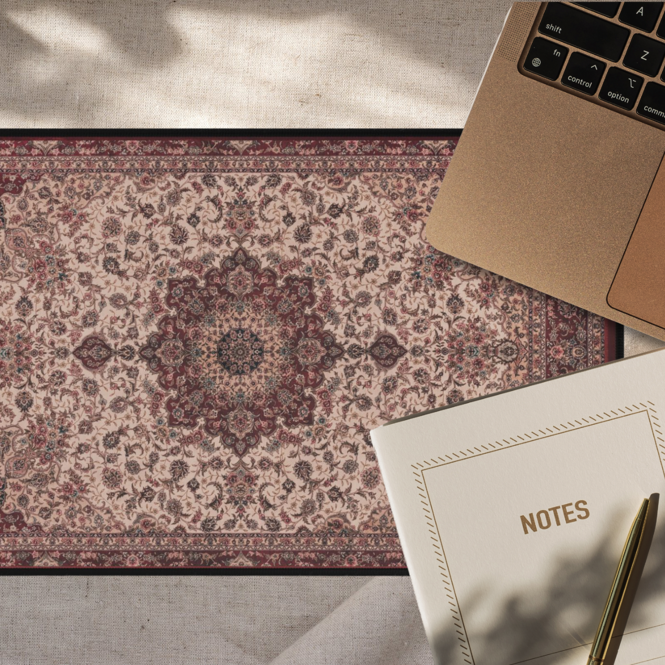 Turkish Rug Desk Mat (Rose)