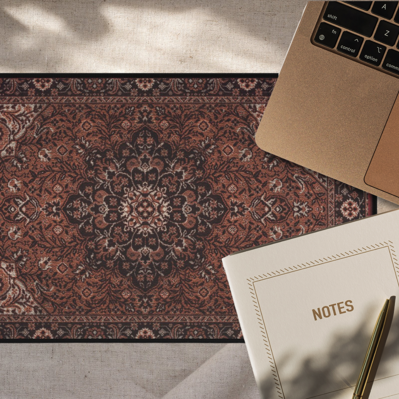 Turkish Rug Desk Mat (Orange)