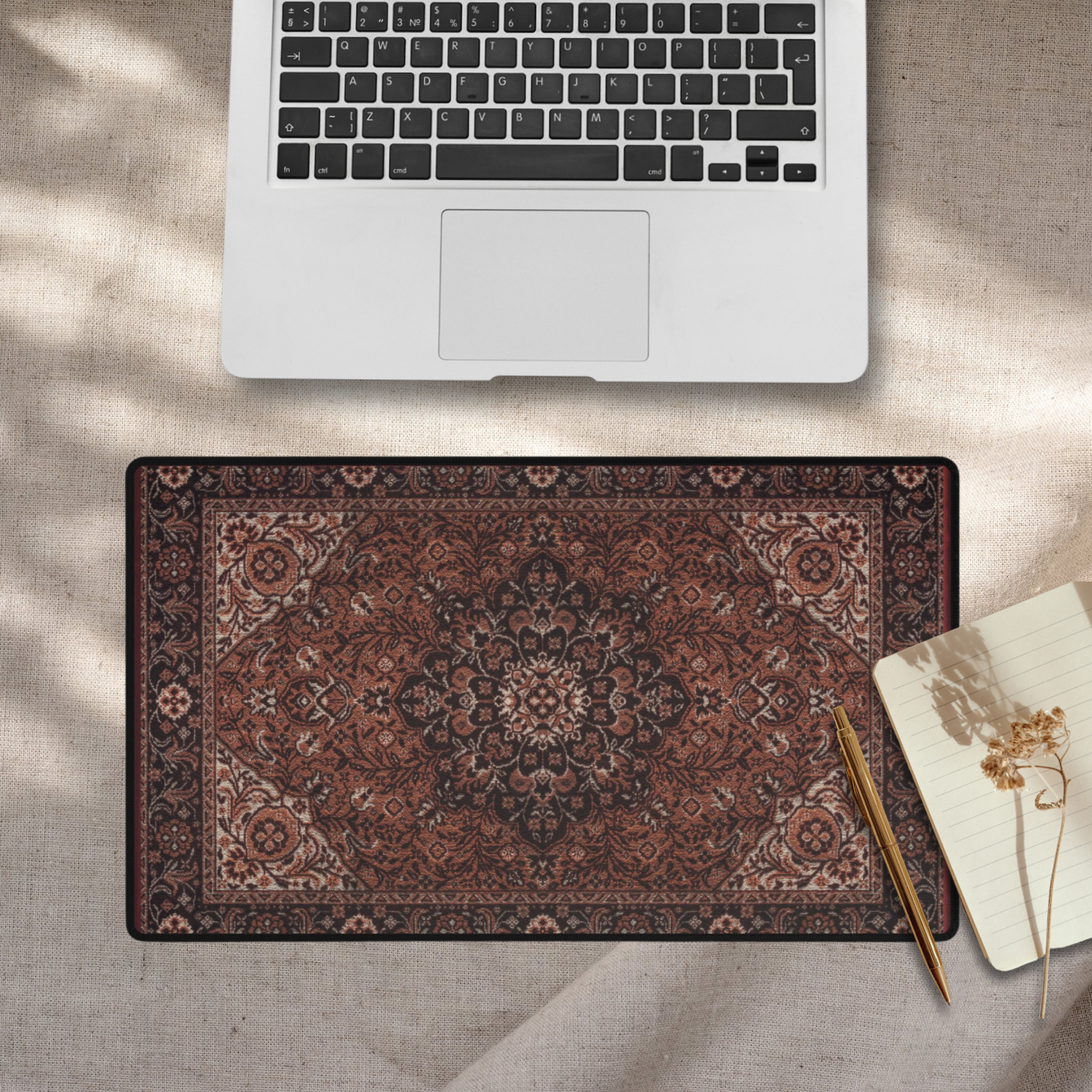 Turkish Rug Desk Mat (Orange)