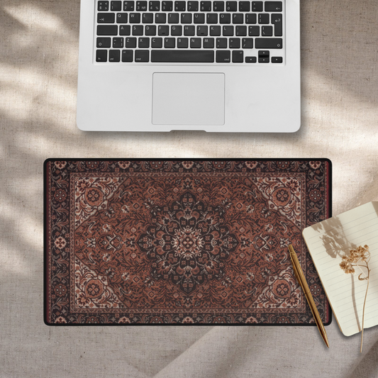 Turkish Rug Desk Mat (Orange)